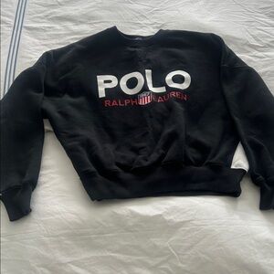 Vintage Polo Ralph Lauren Black and White Sweatshirt- XS